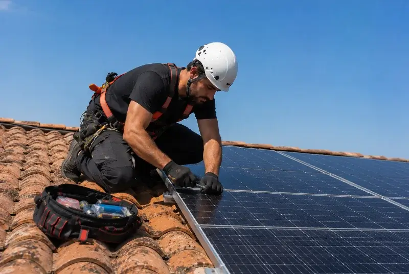 Maintenance et monitoring de panneaux solaires à Charnay